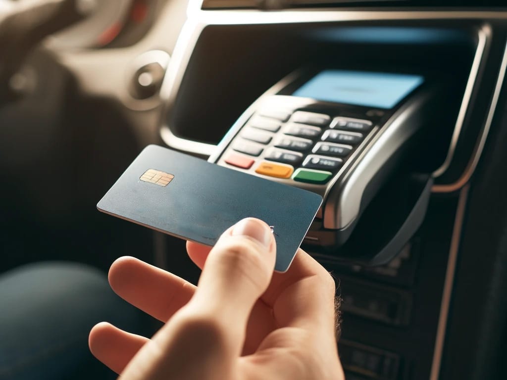 Platba kartou za taxi u RadioTaxi Plzeň
